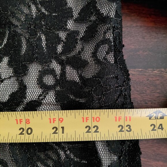 Lace Formal Midi Dress Black Plus Size 26 Wedding Event Cocktail - Picture 6 of 7